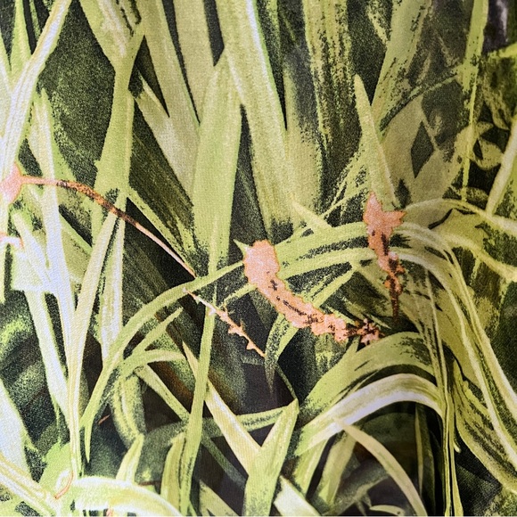 C Est. 1946 Women’s Animal Print Open Front Black White Green Orange Kimono NWOT - Picture 8 of 16